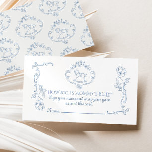 Cartão De Informações Toile Quão grande é a mamãe belly Vintage