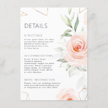 Tons de Rosa Bonito Detalhes de Casamento Geométri