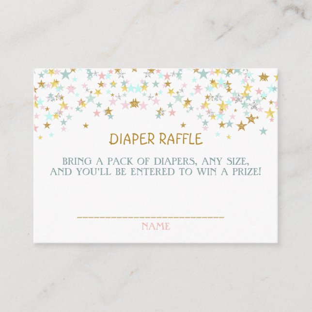 Cartão De Informações Torre a Fralda das Estrelas Raffle Afro-Americano (Frente)