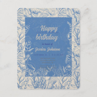 Cartão De Informações Torre azul Elegante do oceano