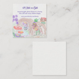 Cartão De Informações Trabalho de arte de Crianças Personalizadas, dois 