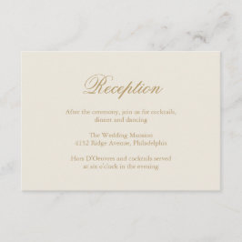 Cartão De Informações Tradicional Casamento Elegante Formal De Marfim