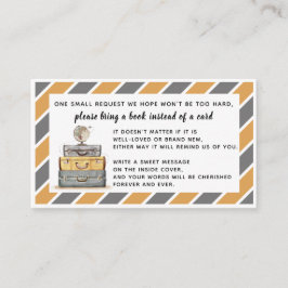 Cartão De Informações Traga um livro em vez de uma placa Inserir cinza a