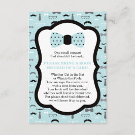 Cartão De Informações Traga Um Livro, Homem Pequeno, Chá de fraldas