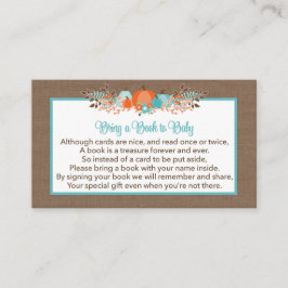 Cartão De Informações Traga um livro para a solicitação de bebê - Queda