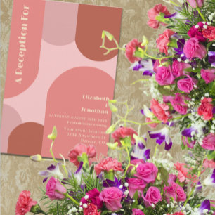 Cartão De Informações Trava as Recepções de casamento cor-de-rosa coral