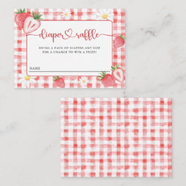 Cartão De Informações Trendy Meadow Strawberry Fralda Raffle