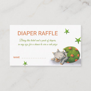 Cartão De Informações Triceratops Fralda do dinossauro Raffle