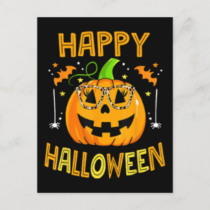 Cartão De Informações Trick Ou Tratem Halloween Engraçado Pumpkin Feliz