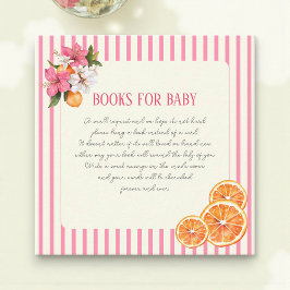 Cartão De Informações Tropical Flowers Citrus Baby Book Request Card