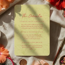 Tropical Hibiscus Pattern Vibrant Wedding