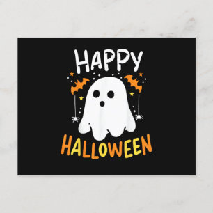 Cartão De Informações Truque Ou Tratar Fantasma De Halloween