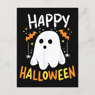 Cartão De Informações Truque Ou Tratar Fantasma De Halloween