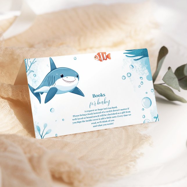 Cartão De Informações Tubarão sob o mar Livros de Animais do Oceano Ocea (Criador carregado)