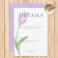 Tulipa Lavanda Solitária Roxa Detalhes Modernos