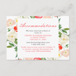 Cartão De Informações Tulipas e Narcisos Casamento de Primavera