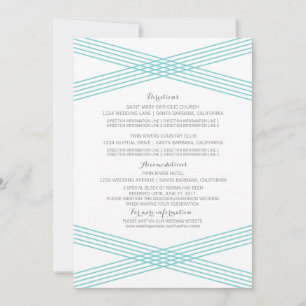 Cartão de Informações Turquesa Modern Deco