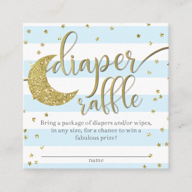 Cartão De Informações Twinkle Twinkle Little Star Sorteio de Fraldas (Frente)