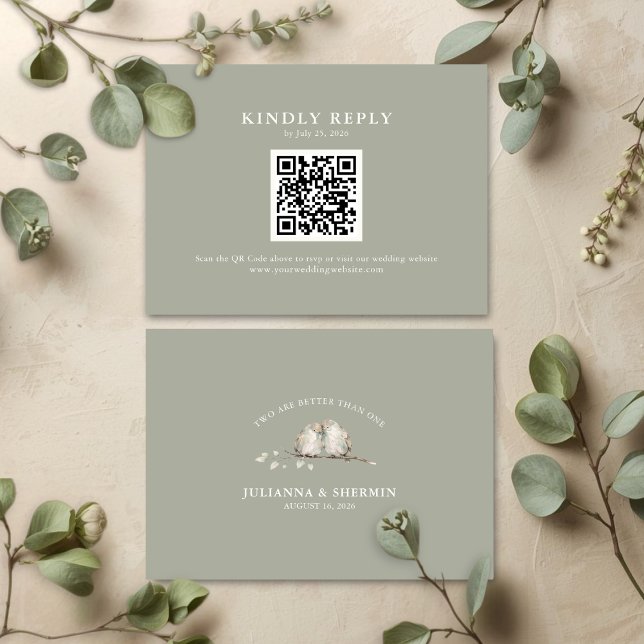 Cartão De Informações Two Are Better Than One RSVP Card (RSVP Card)