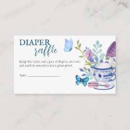 Cartão De Informações Um bebê está criando Fralda Raffle Chá de fraldas
