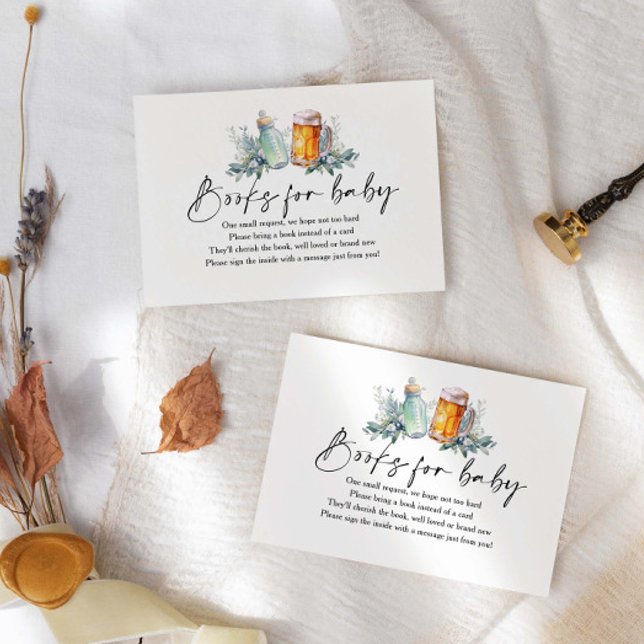 Cartão De Informações Um Bebê Está Fazendo Livros De Chá de fraldas Para (Criador carregado)