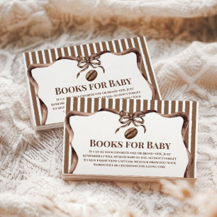 Cartão De Informações Um Bebê Preparando Café Livros Para Festa de Chás