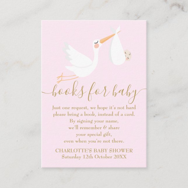 Cartão De Informações Um Chá de fraldas de Solicitação de Livro de Entre (Frente)