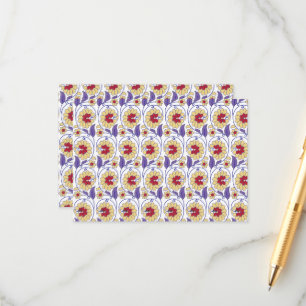 Cartão De Informações Um design vibrante com creme amarelo e laranja