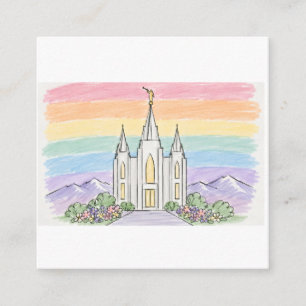 Cartão De Informações Um Lugar Celestial de Paz   Bela Templo Mórmon U