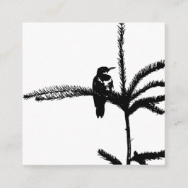 Cartão De Informações Um pássaro num galho