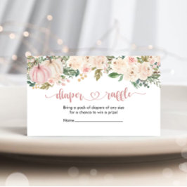 Cartão De Informações Um Pequeno Bilhete de Fralda de Abóbora