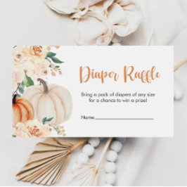 Cartão De Informações Um Pequeno Bilhete de Fralda de Abóbora