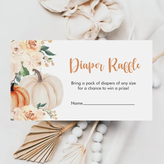 Cartão De Informações Um Pequeno Bilhete de Fralda de Abóbora (Criador carregado)