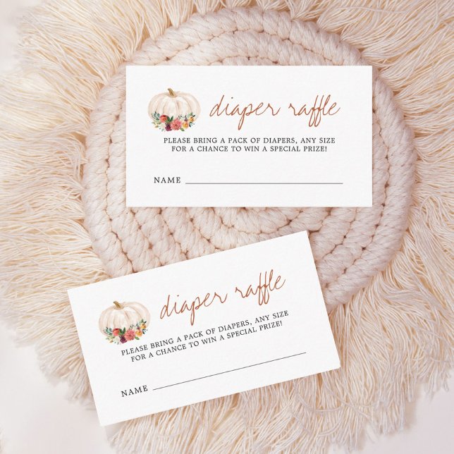 Cartão De Informações Um Pequeno Bilhete de Fralda de Abóbora (Criador carregado)