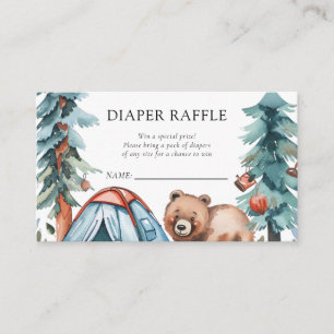 Cartão De Informações Um Pequeno Chá de fraldas da Floresta de Campanha