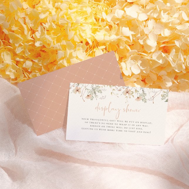 Cartão De Informações Um pequeno chuveiro de exibição de bebê boho de fl (Criador carregado)