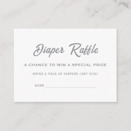 Cartão De Informações Um Pequeno Floco de Neve Fralda Chá de fraldas Raf