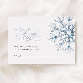 Cartão De Informações Um Pequeno Floco de Neve Fralda Raffle