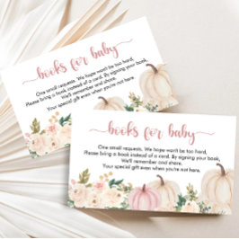 Cartão De Informações Um Pequeno Livro De Chás de fraldas De Abóbora