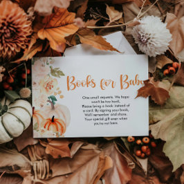 Cartão De Informações Um Pequeno Livro De Chás de fraldas De Abóbora