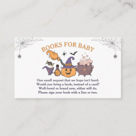 Cartão De Informações Um Pequeno Livro de Chás de fraldas de Halloween p