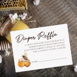 Cartão De Informações Um pouco de mel está no caminho da Fralda Raffle