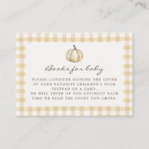 Um pouco de Pumpkin Gingham Books para bebê