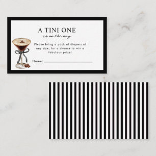 Cartão De Informações Um Tini está a Caminho Enclosure para Chá de Bebê