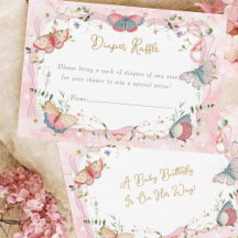 Uma Borboleta Bebê Está A Caminho De Fralda Raffle