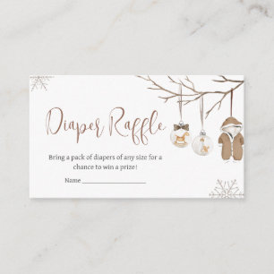 Cartão De Informações Uma Feliz de Raffle da Fralda de Natal
