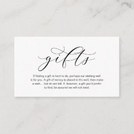 Cartão De Informações Uma nota sobre presentes, belo enclave de luxo ele