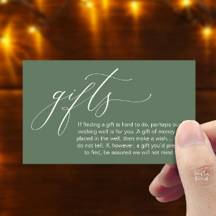 Cartão De Informações Uma Nota Sobre Presentes, Poço de Desejos de Lua d