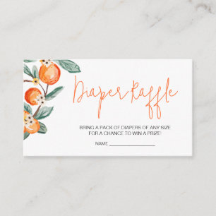 Cartão De Informações Uma Pequena Cutie está no caminho da Fralda Laranj