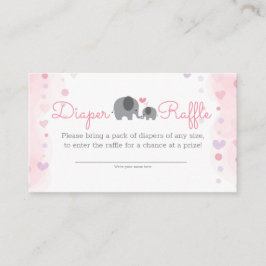 Cartão De Informações Uma Pequena Garota Elefante Chá Raffle